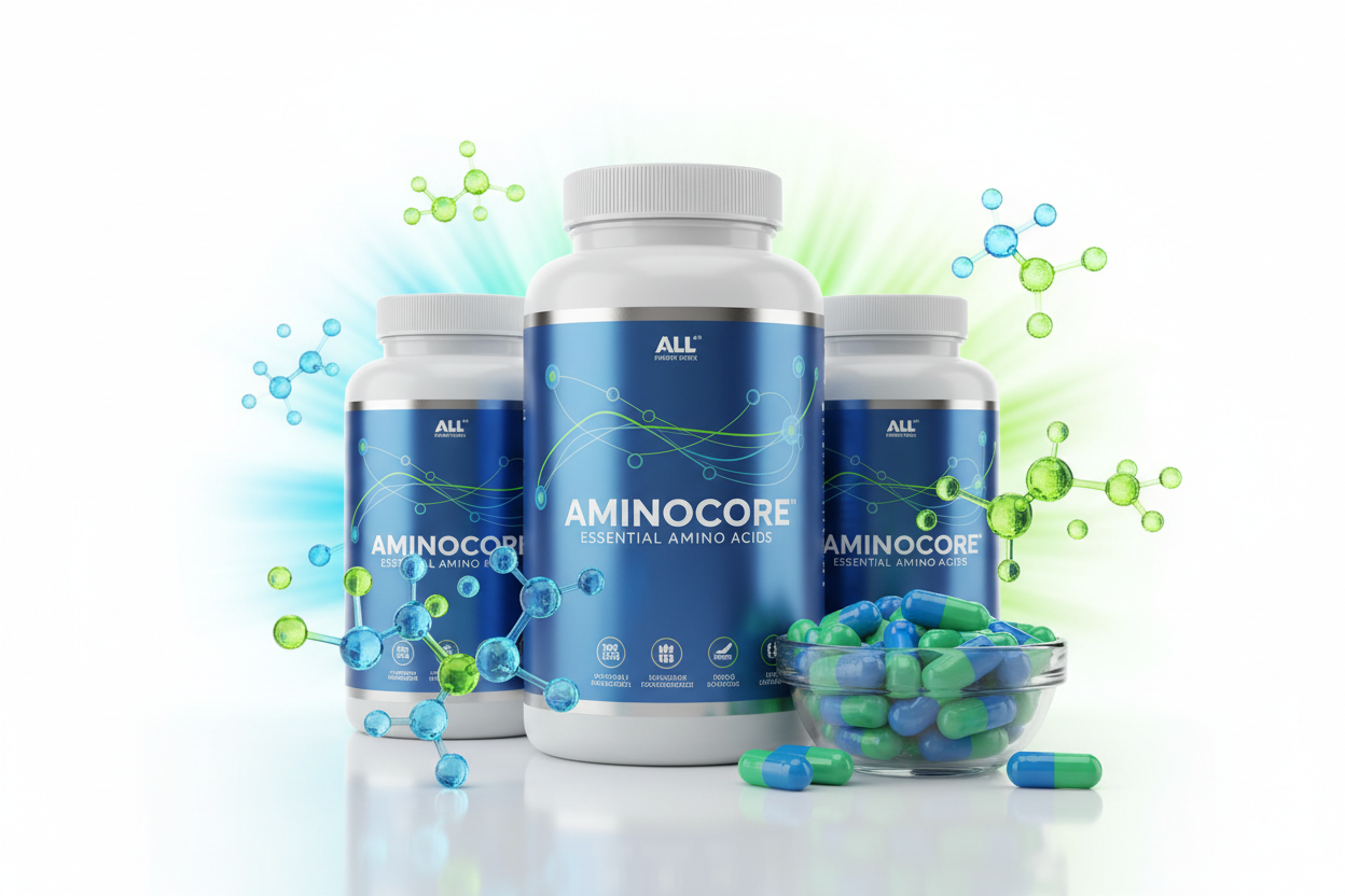 Bottles of Amino Acid Supplements